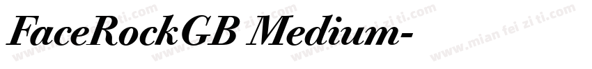 FaceRockGB Medium字体转换